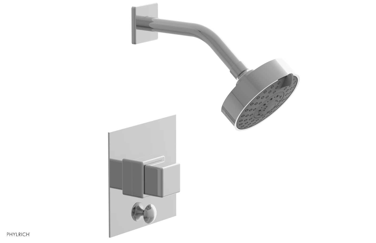 polished chrome shower set
