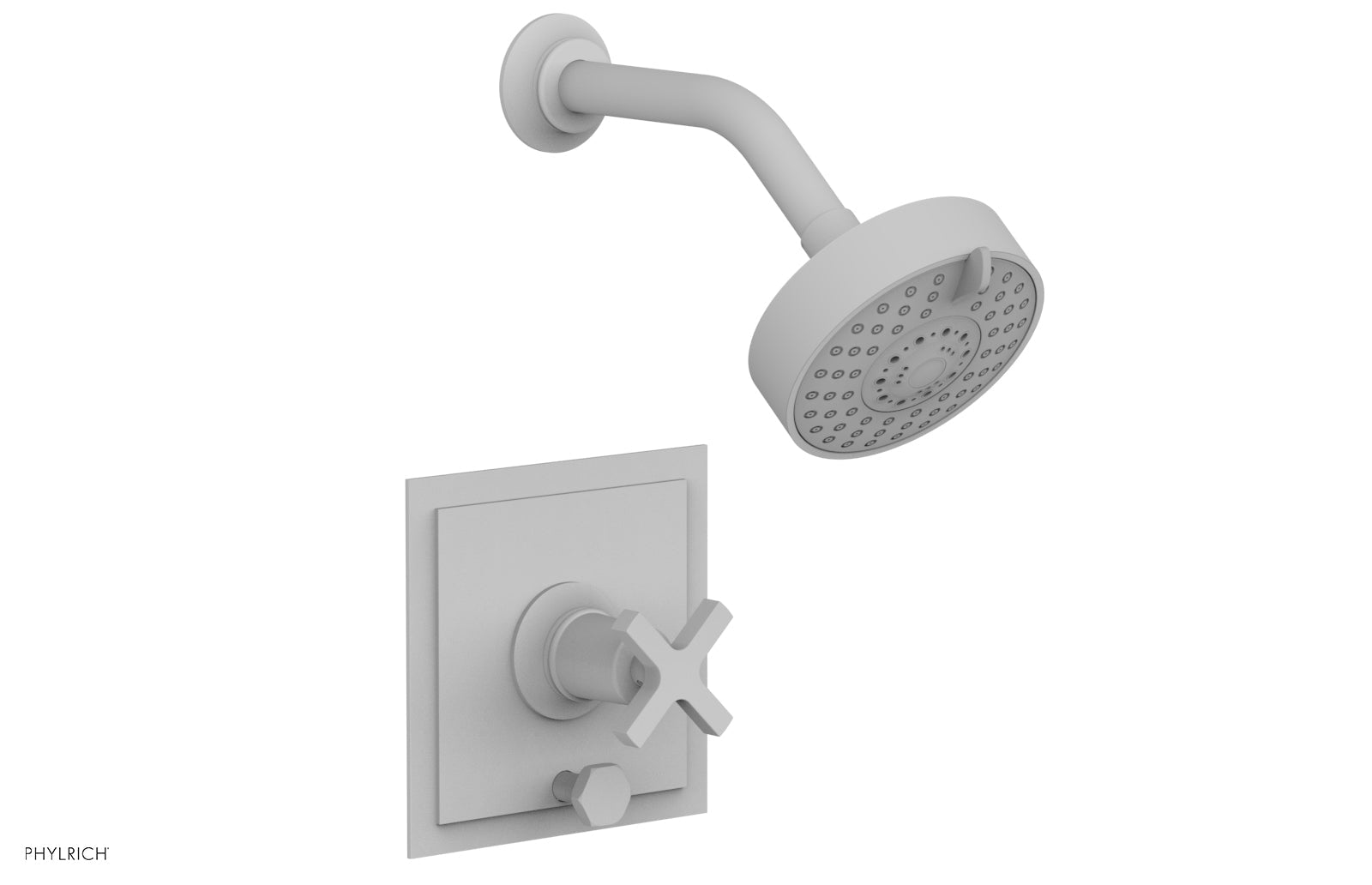 Phylrich HEX MODERN Pressure Balance Shower and Diverter Set - Cross Handle (Less Spout)