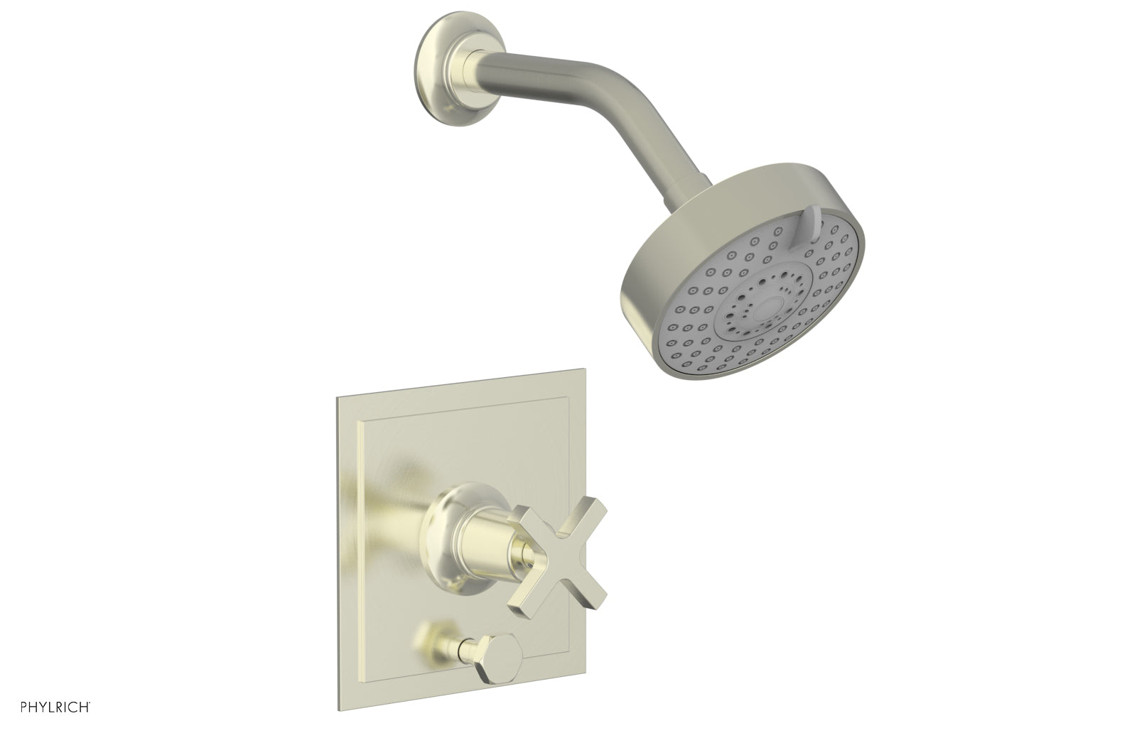 Phylrich HEX MODERN Pressure Balance Shower and Diverter Set - Cross Handle (Less Spout)