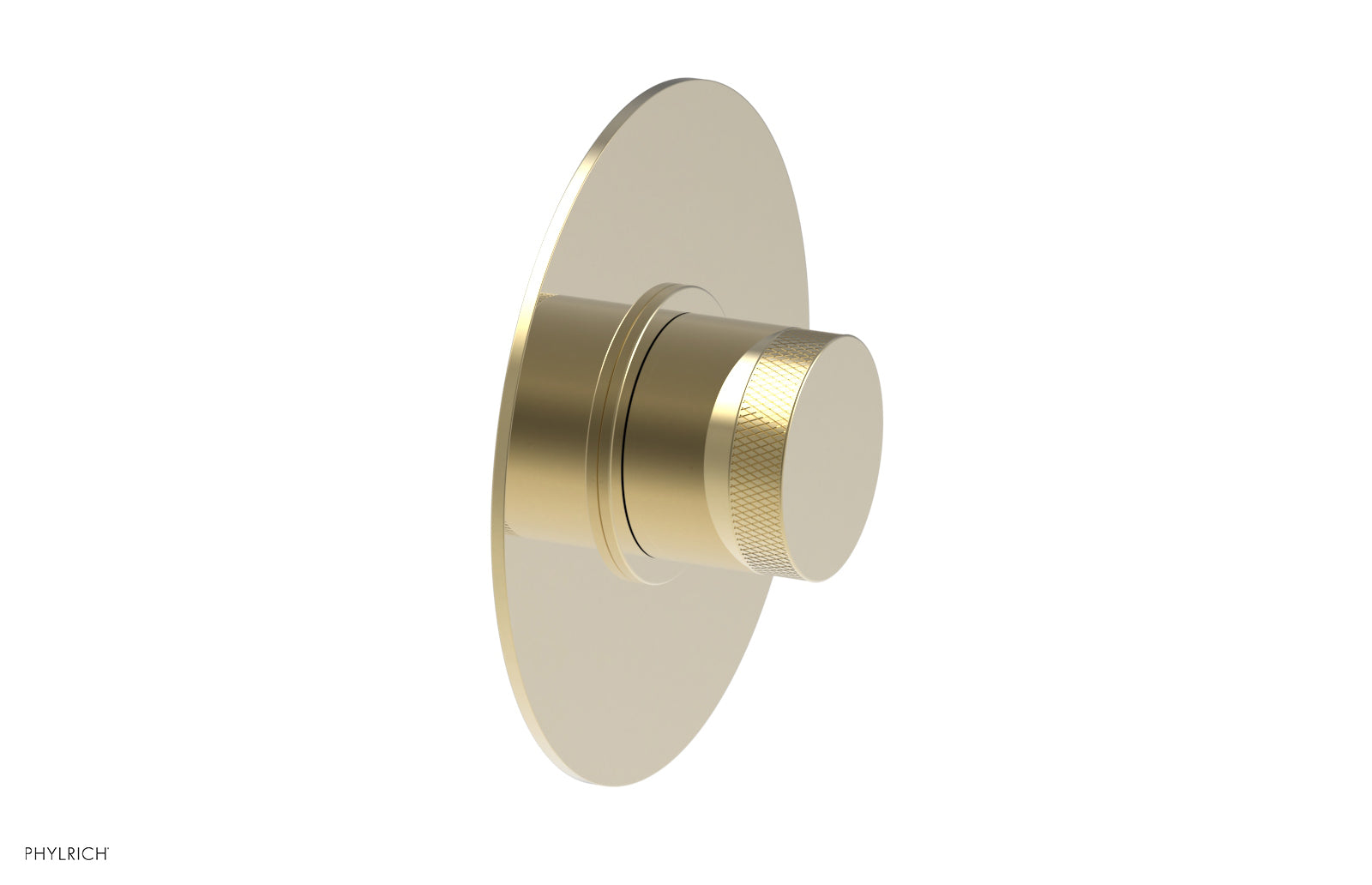Phylrich BASIC II 1/2" Mini Thermostatic Round Shower Trim - Knurled Handle