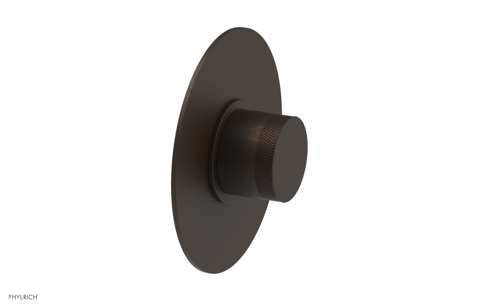 Phylrich BASIC II 1/2" Mini Thermostatic Round Shower Trim - Knurled Handle