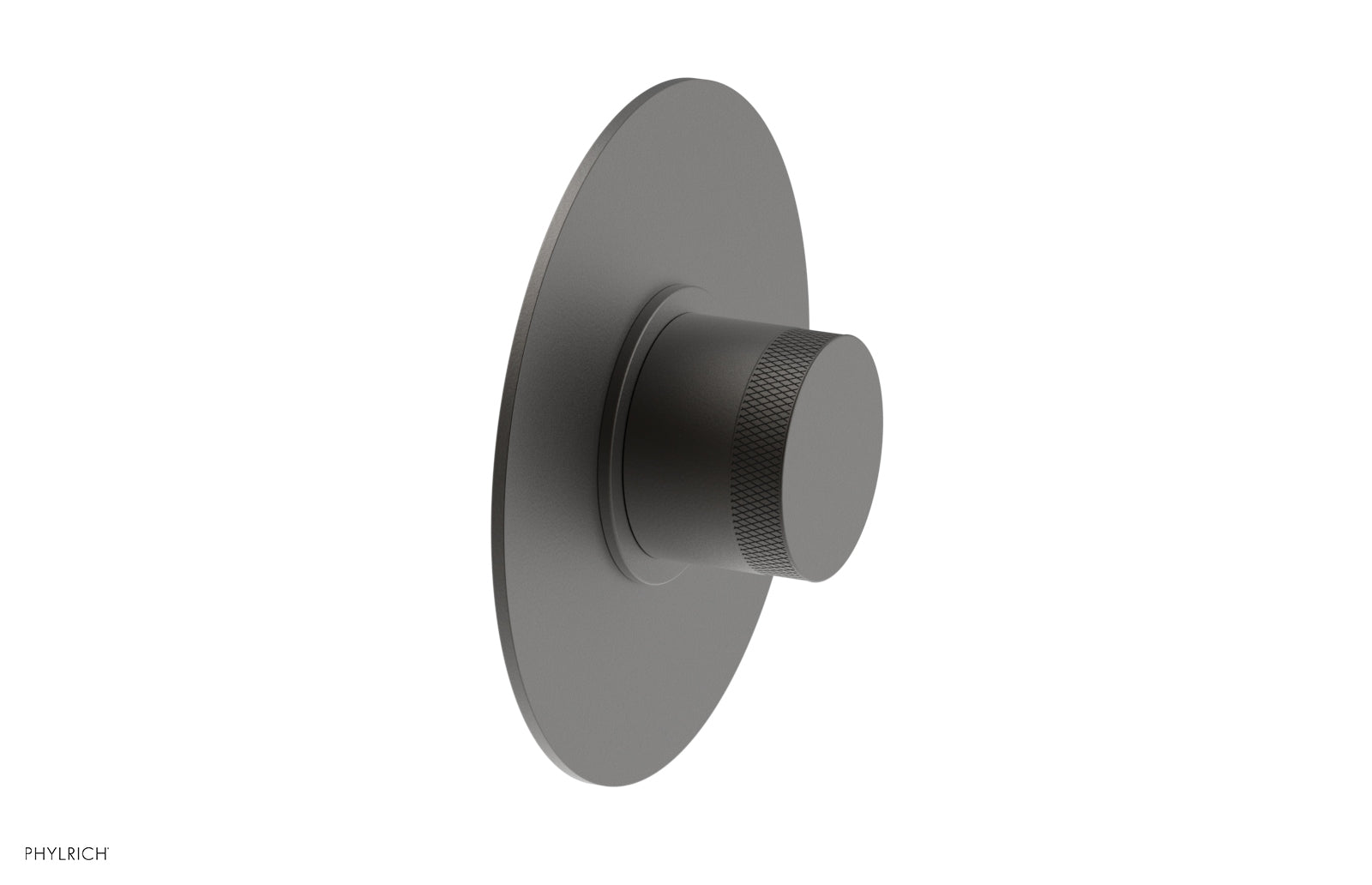 Phylrich BASIC II 1/2" Mini Thermostatic Round Shower Trim - Knurled Handle