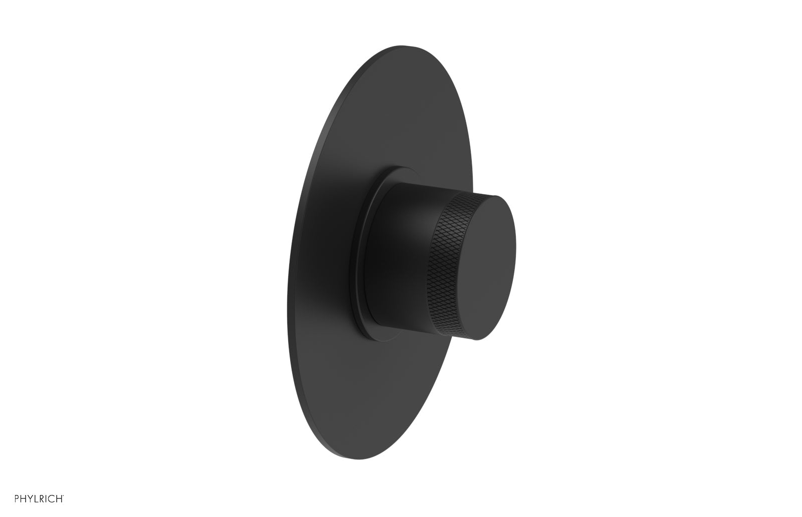 Phylrich BASIC II 1/2" Mini Thermostatic Round Shower Trim - Knurled Handle