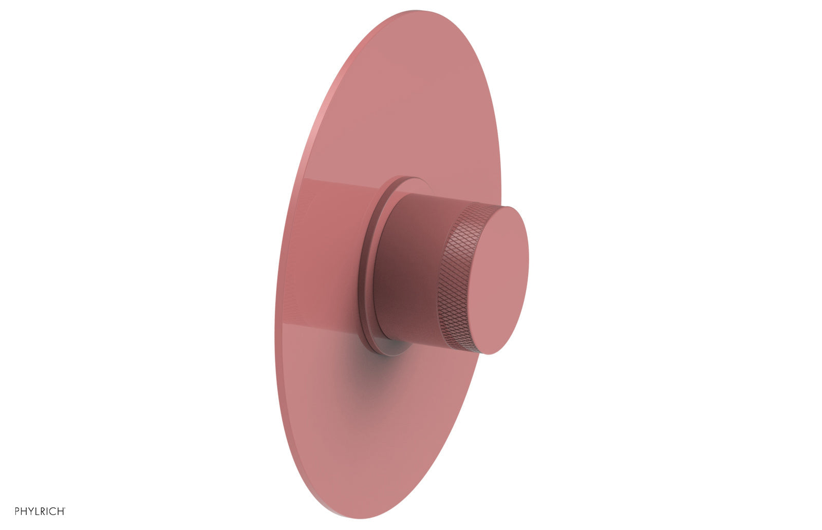 Phylrich BASIC II Pressure Balance Round Shower Plate & Handle Trim, Knurled Handle