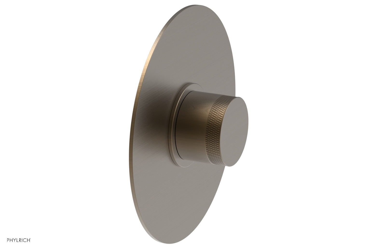 Phylrich BASIC II Pressure Balance Round Shower Plate & Handle Trim, Knurled Handle