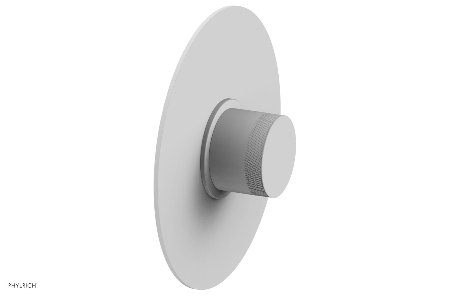 Phylrich BASIC II Pressure Balance Round Shower Plate & Handle Trim, Knurled Handle