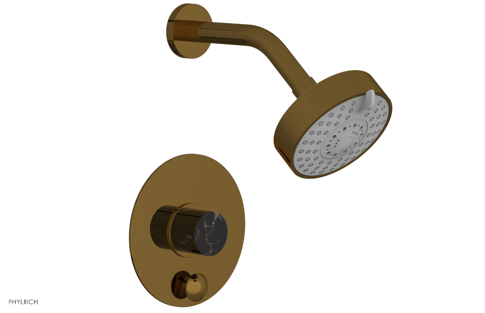 Phylrich BASIC II Pressure Balance Shower and Diverter Set (Less Spout)