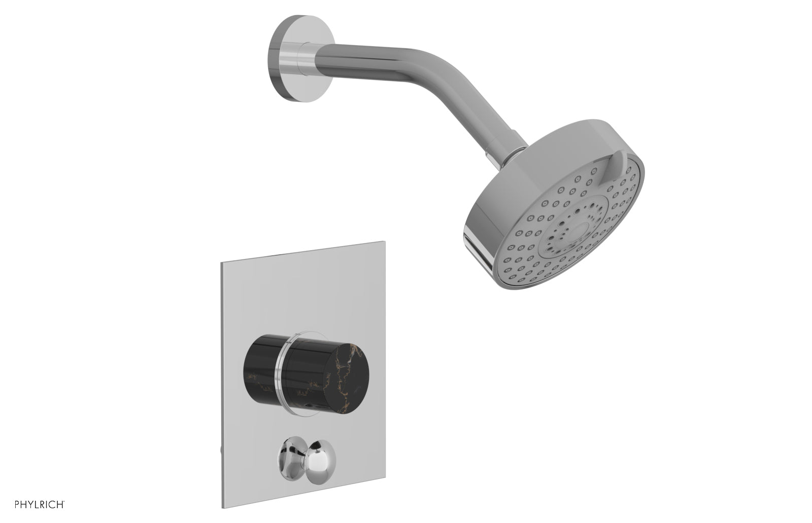 polished chrome shower set