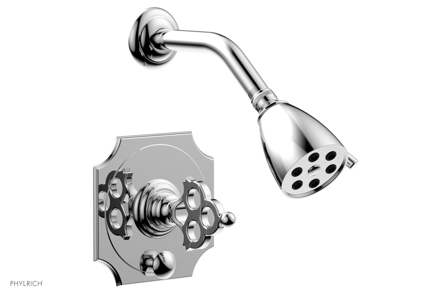 polished chrome shower set