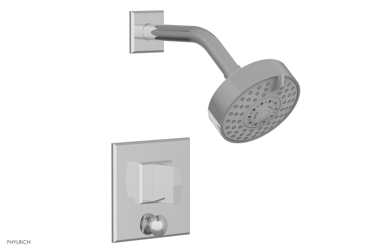 polished chrome shower set