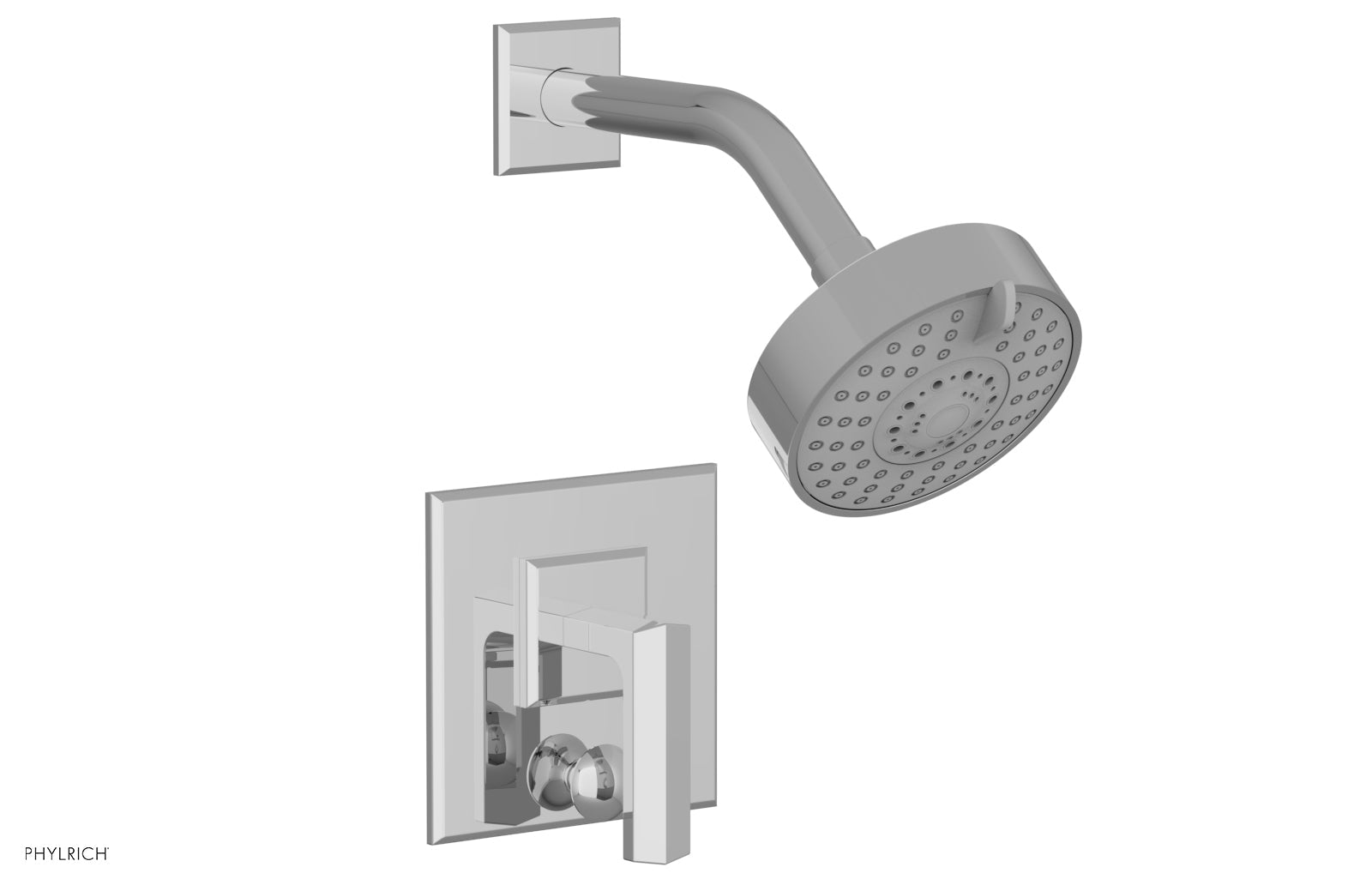 polished chrome shower set
