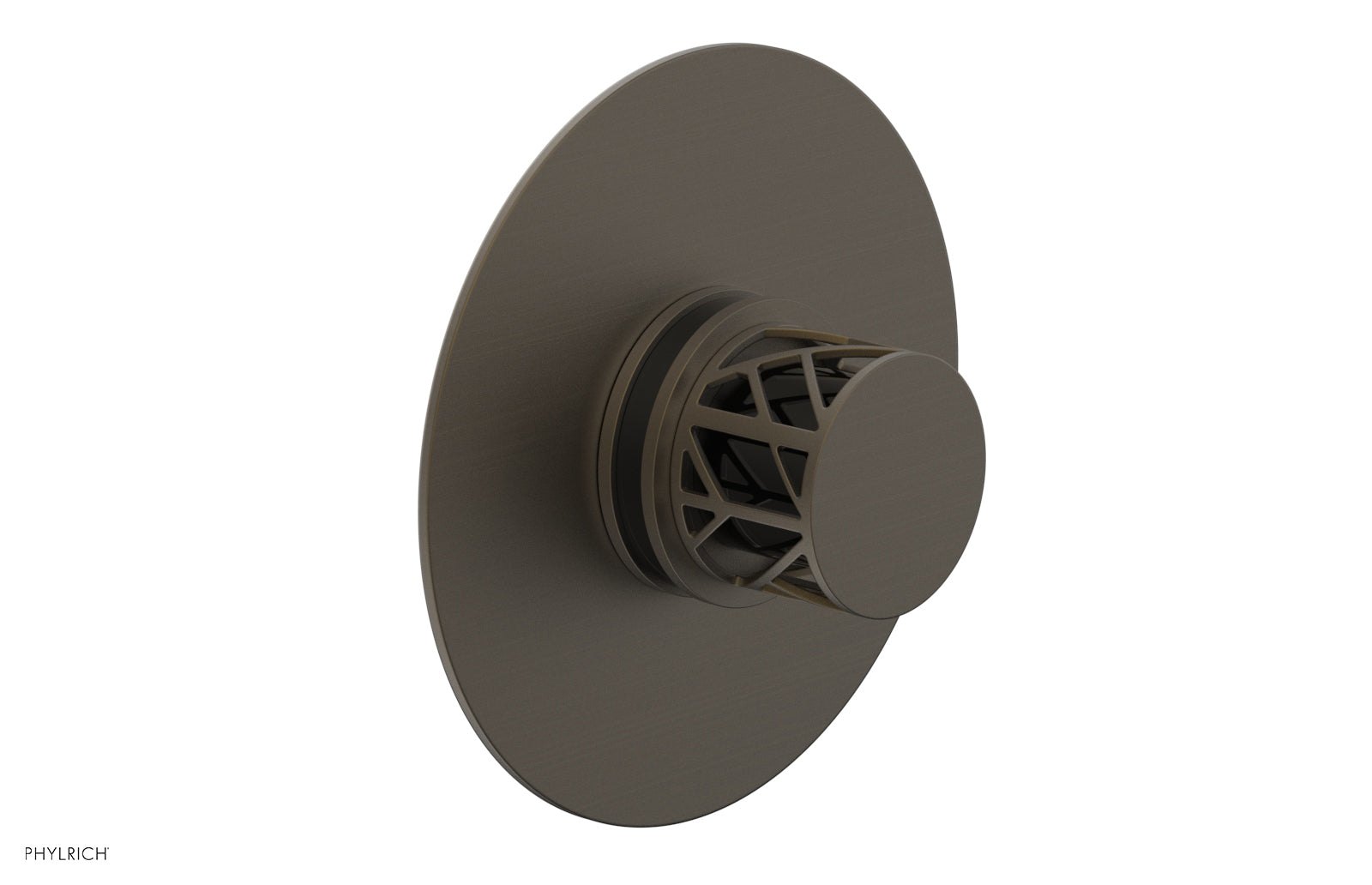 Phylrich JOLIE Pressure Balance Shower Plate & Handle Trim, Round Handle with "Black" Accents