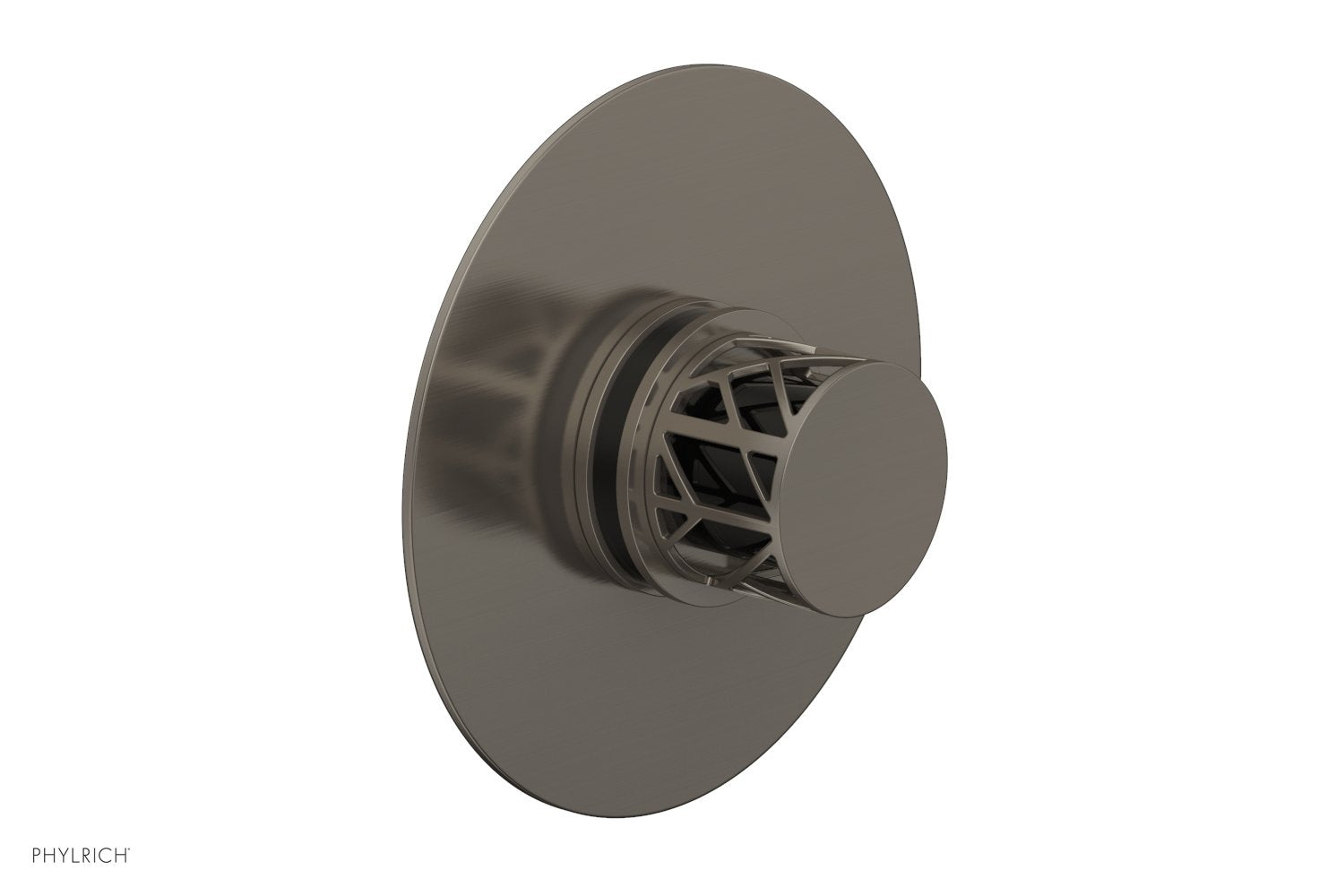 Phylrich JOLIE Pressure Balance Shower Plate & Handle Trim, Round Handle with "Black" Accents