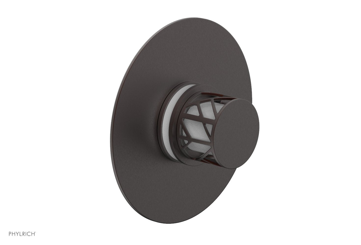 Phylrich JOLIE Pressure Balance Shower Plate & Handle Trim, Round Handle with "White" Accents