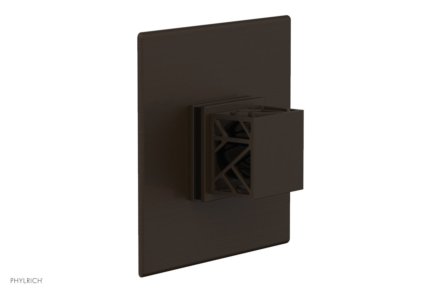 Phylrich JOLIE Thermostatic Shower Trim, Square Handle with "Black" Accents