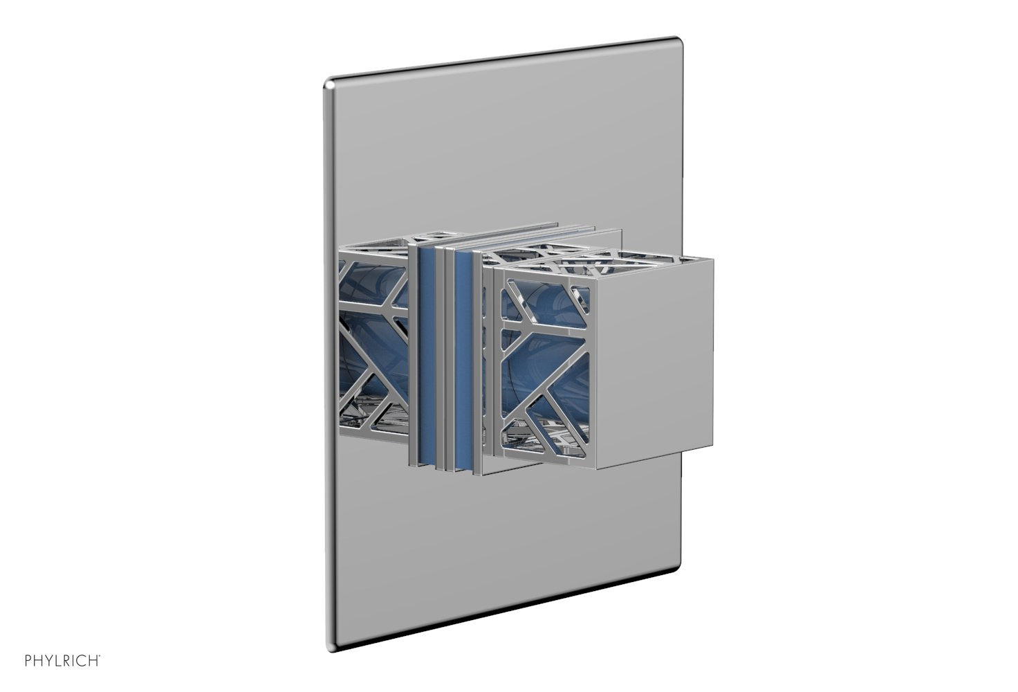 polished chrome shower plate