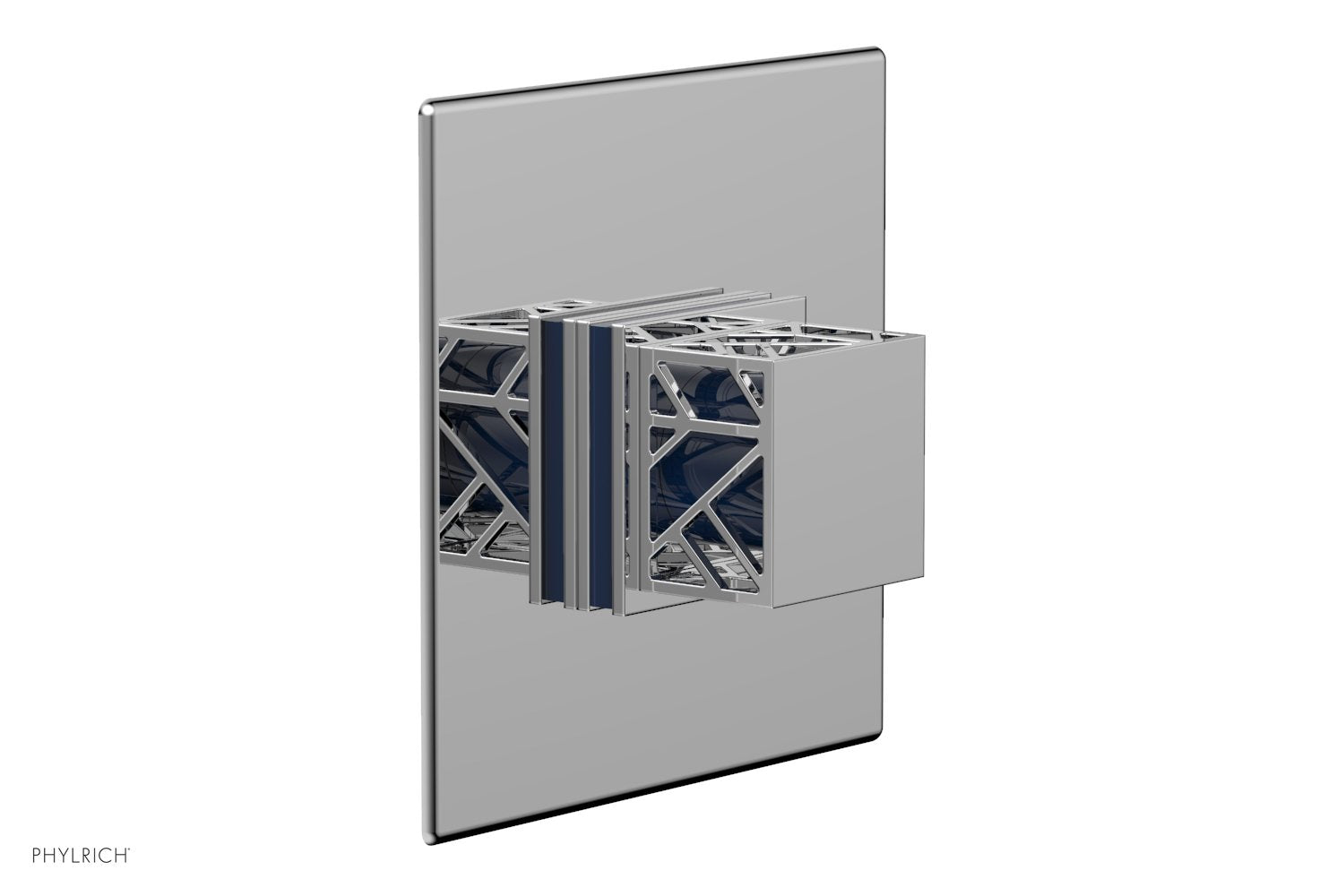 polished chrome shower plate
