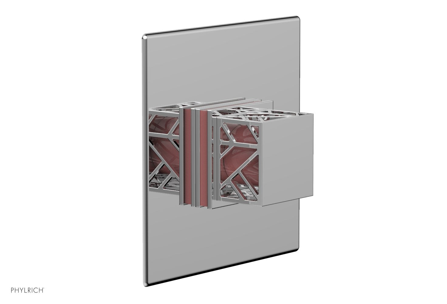 polished chrome shower trim