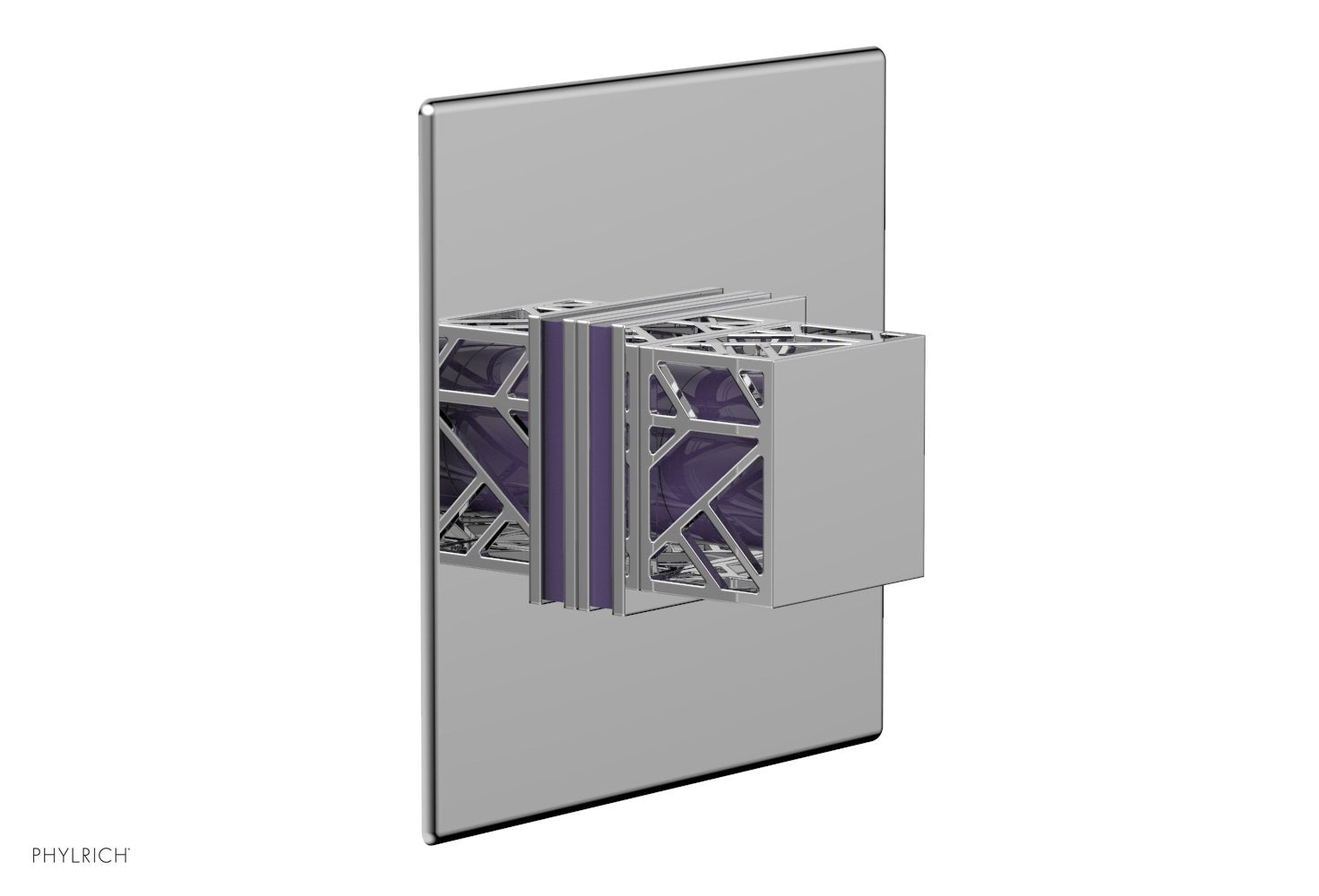 polished chrome shower plate
