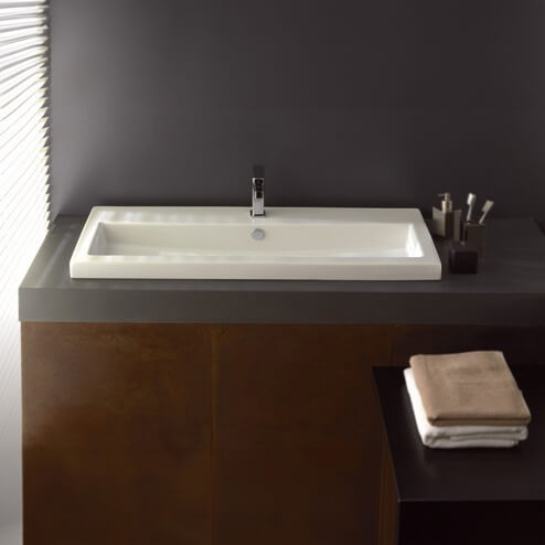 white bathroom sink