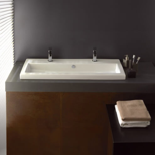 white bathroom sink