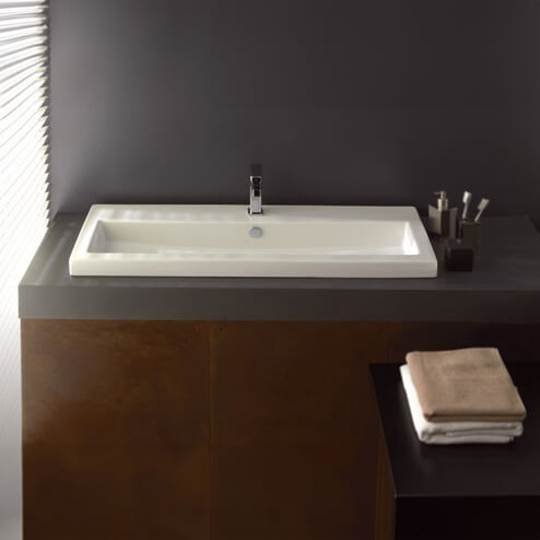 white bathroom sink