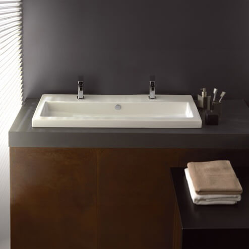 white bathroom sink