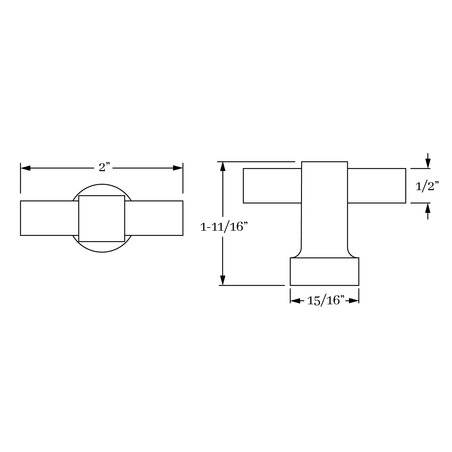 knob dimension