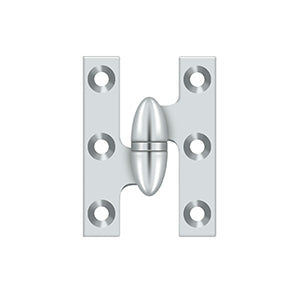 polished chrome hinge