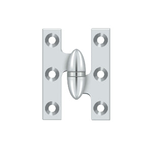 polished chrome hinge