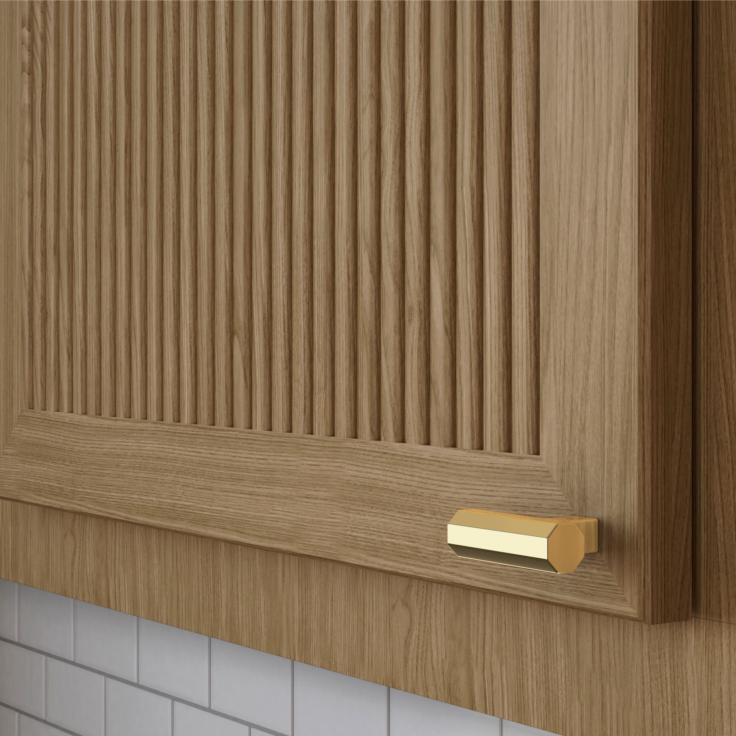 polished brass knob