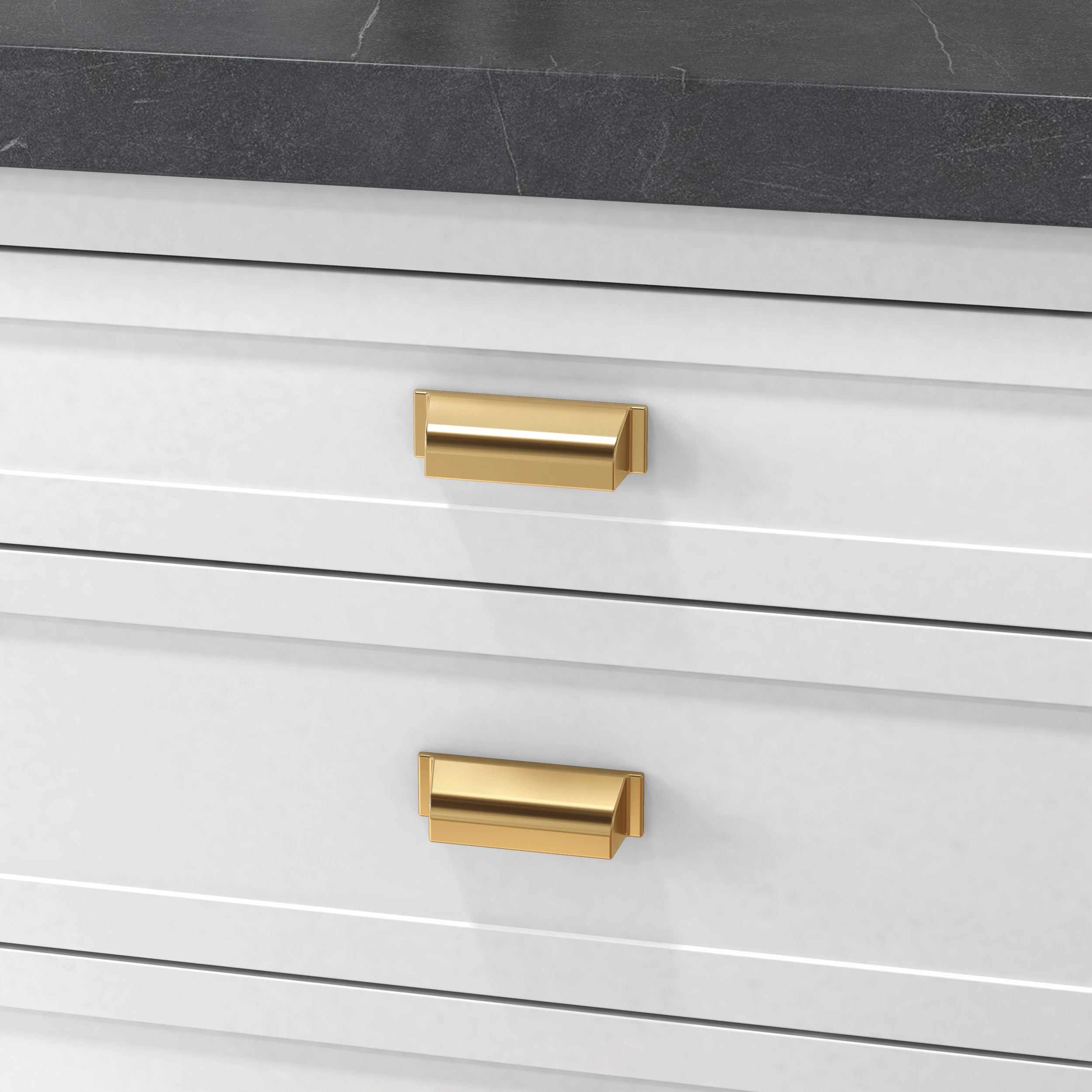 polished brass pull