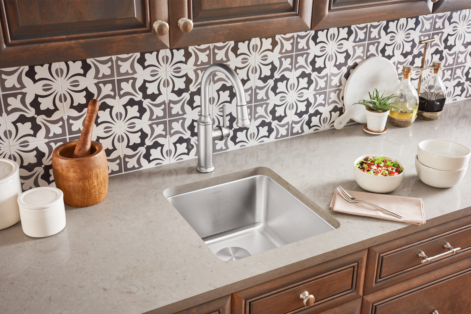 satin polish stainless steel sink