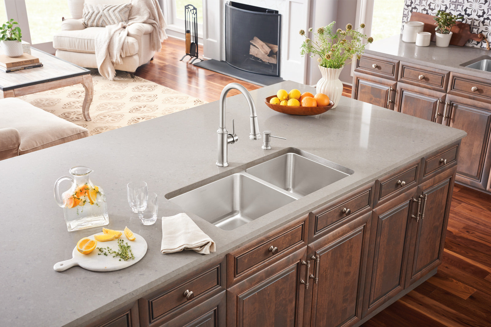 satin polish stainless steel sink