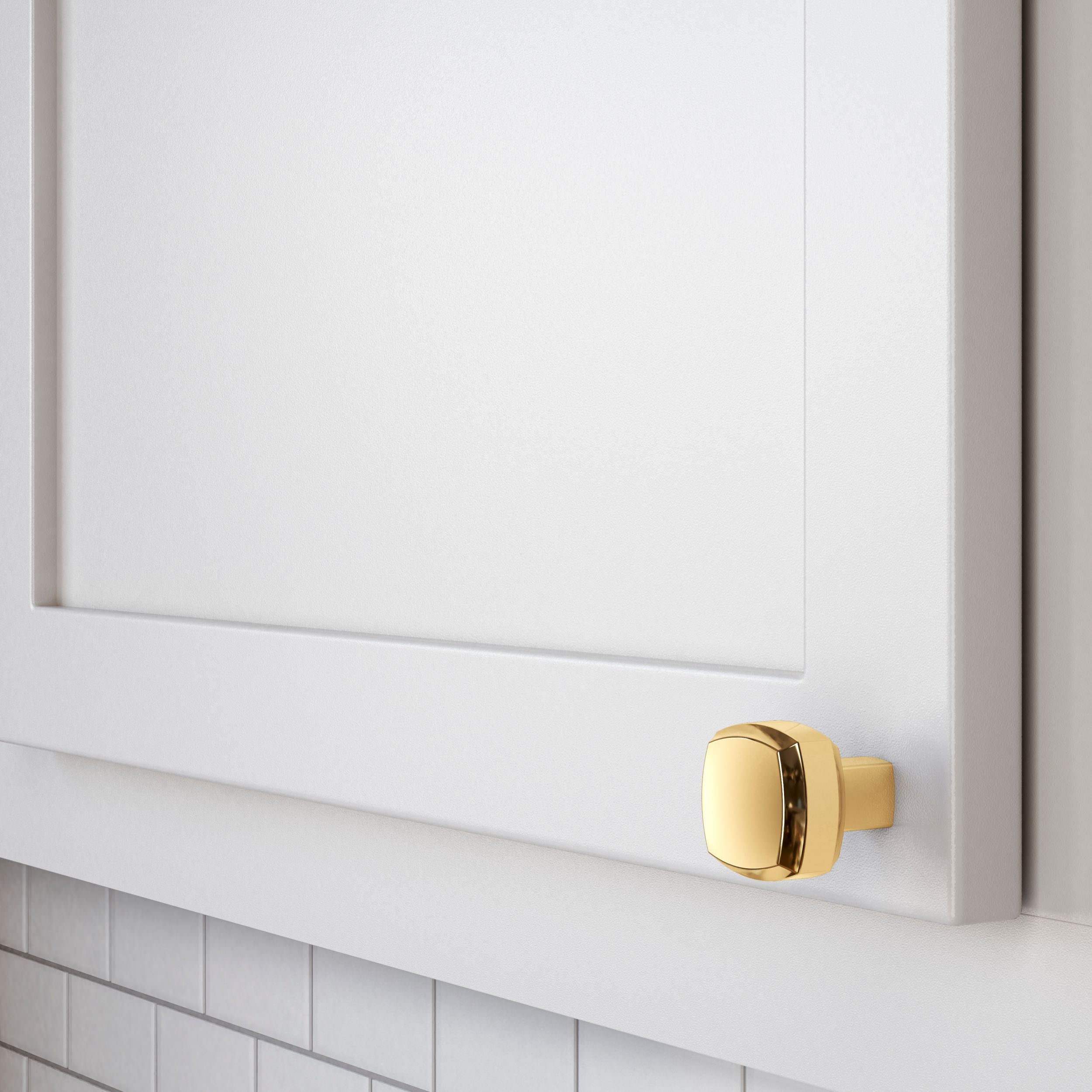 polished brass knob