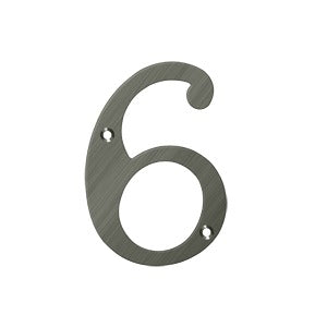 Deltana 4" Solid Brass Number 6