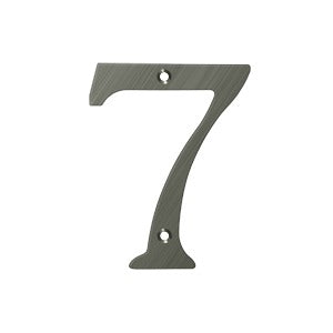 Deltana 4" Solid Brass Number 7
