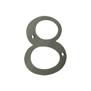 Deltana 4" Solid Brass Number 8