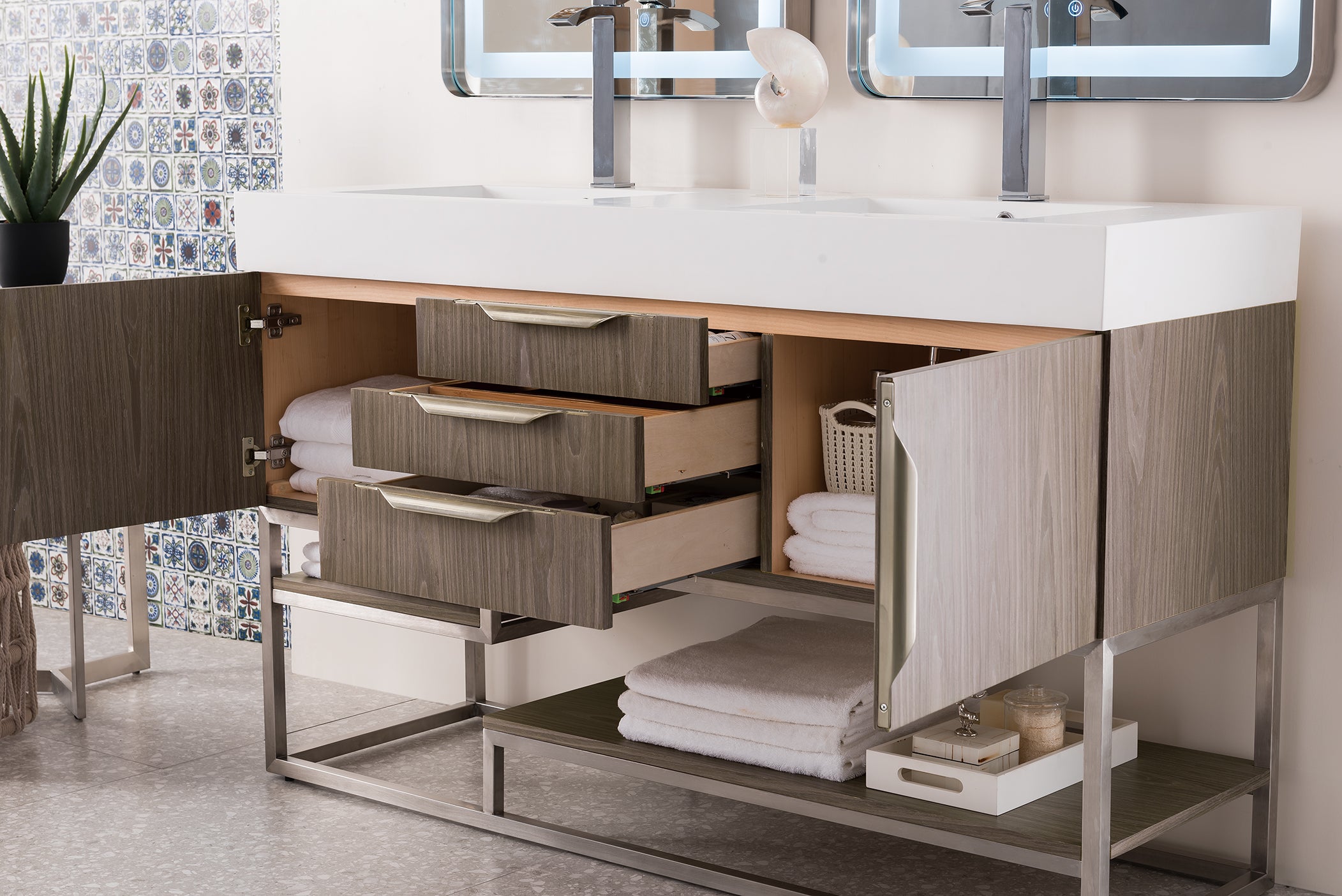 ash gray vanity