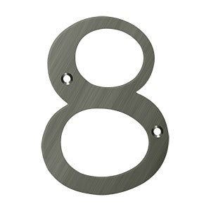 Deltana 6" Solid Brass Number 8
