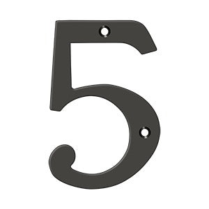 Deltana 6" Solid Brass Number 5