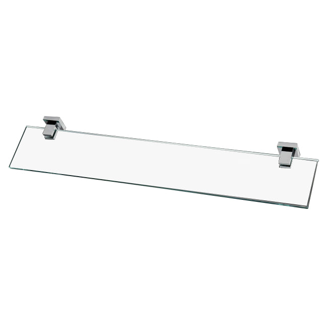 polished chrome shelf