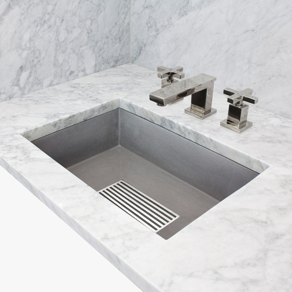 gray concrete sink