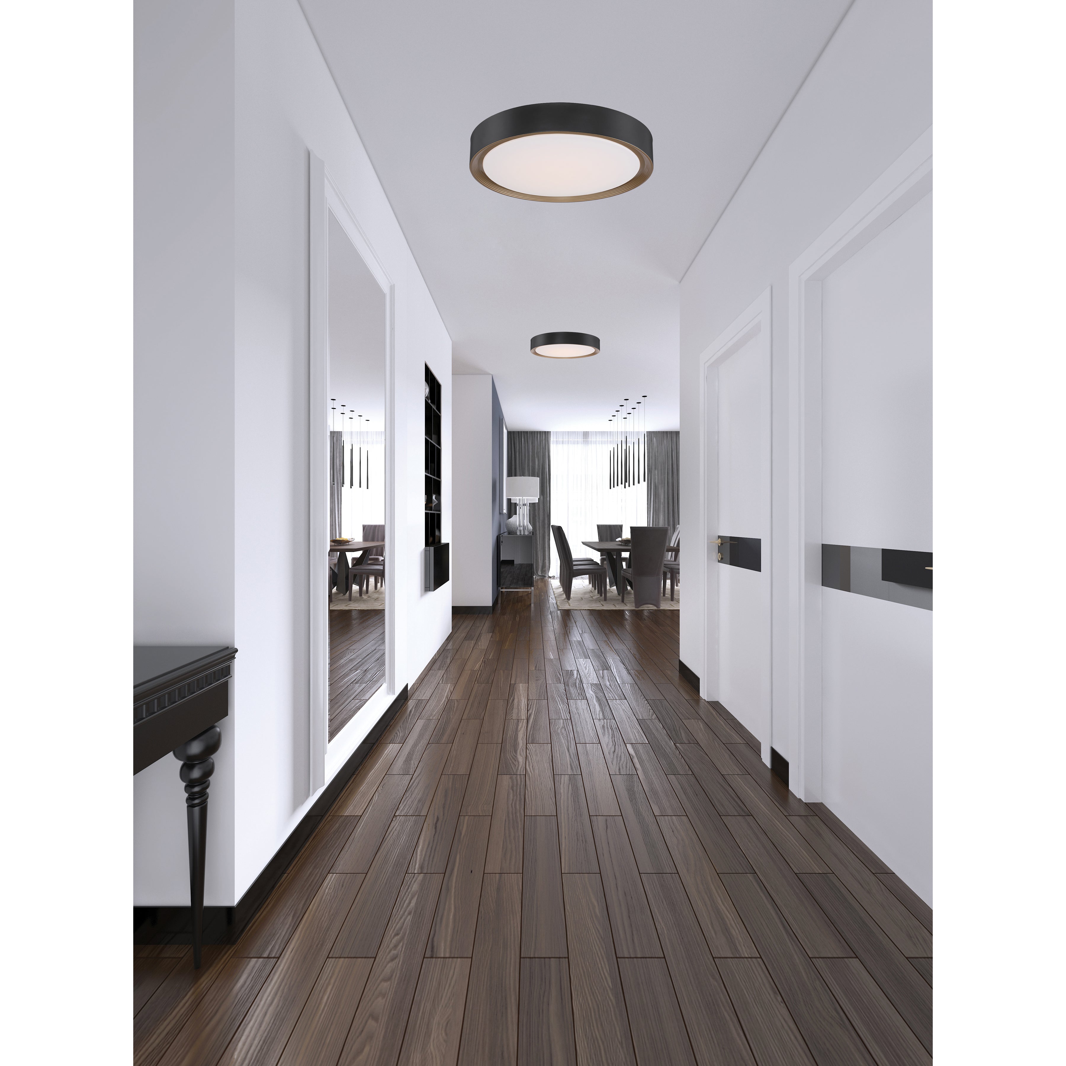matte black led flush mount