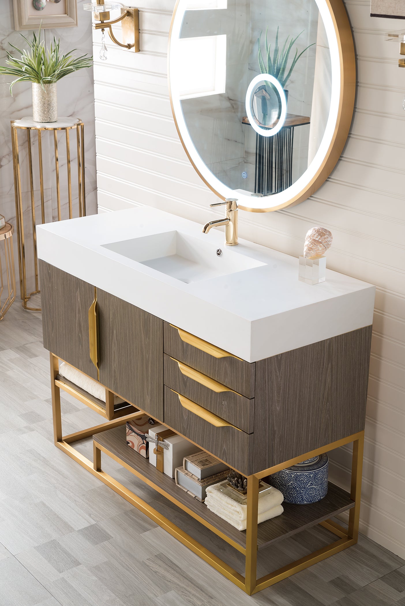ash gray vanity