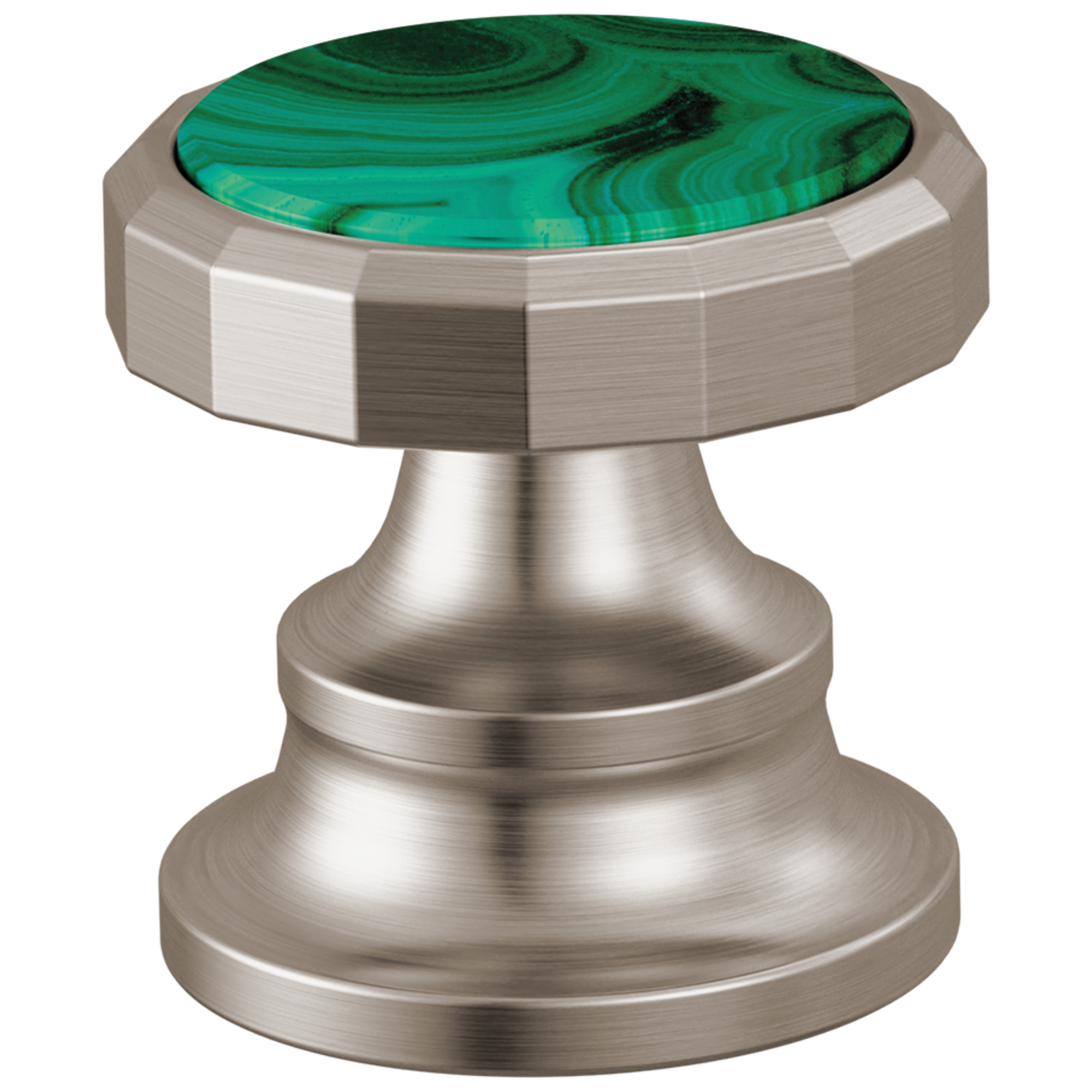 Brizo Beauclere Widespread Lavatory Wheel Handle Kit with Malachite Insert