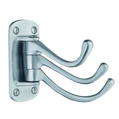 brushed chrome coat hook