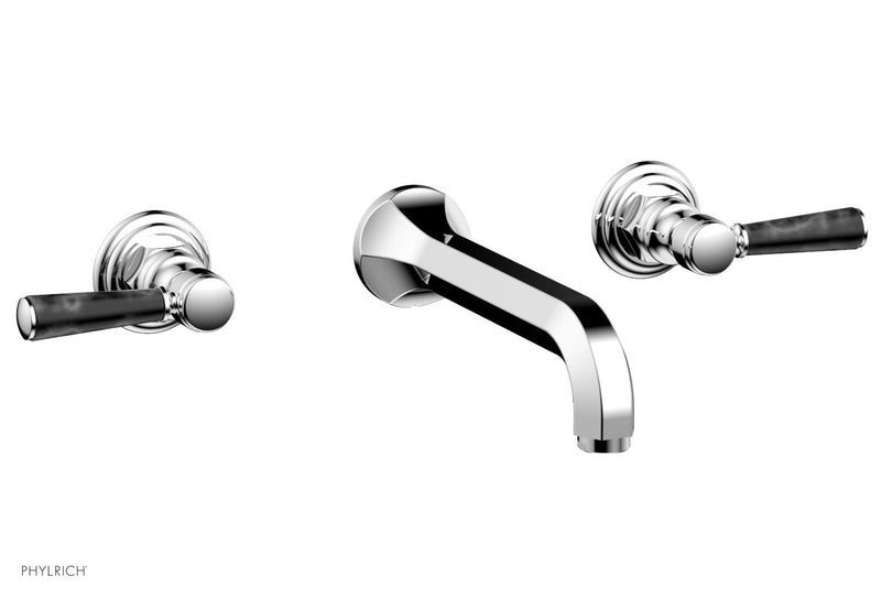 polished chrome wall tub set