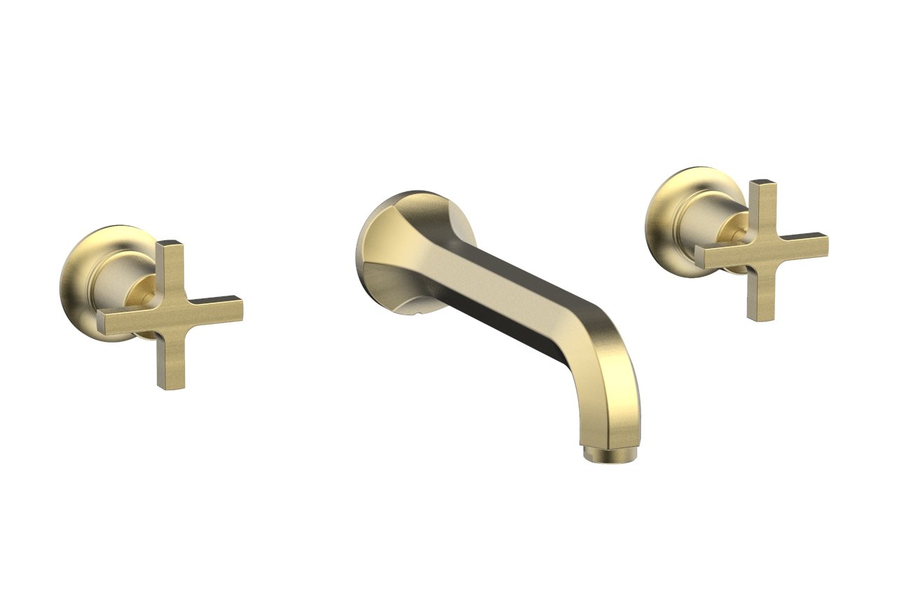 Phylrich HEX MODERN Wall Lavatory Set - Cross Handles