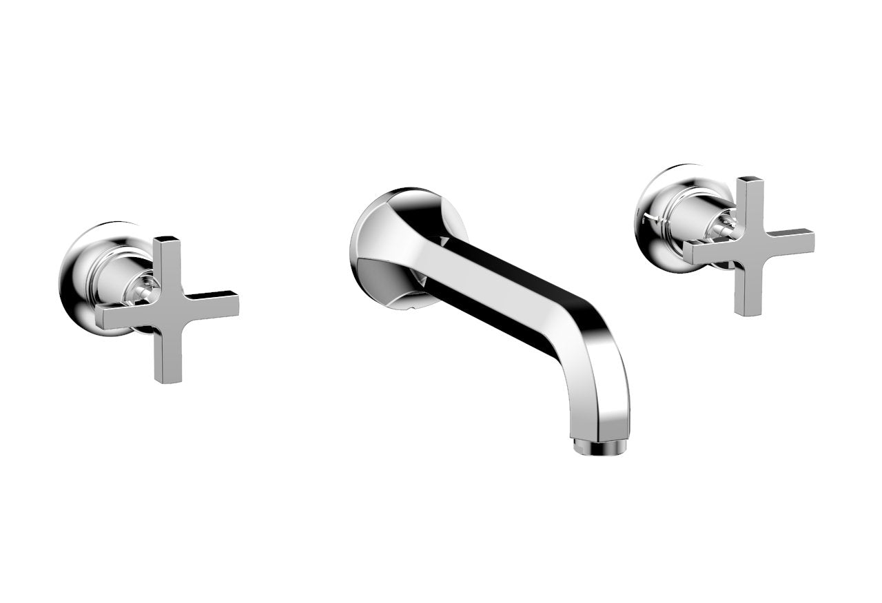 polished chrome lavatory set